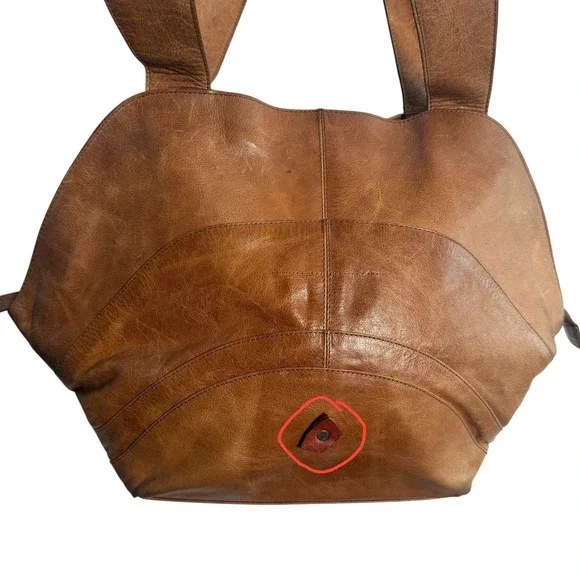 Limon Piel Handmade Colombia Brown Leather Asymmetric Hobo Shoulder Bag Unique - Picture 8 of 16